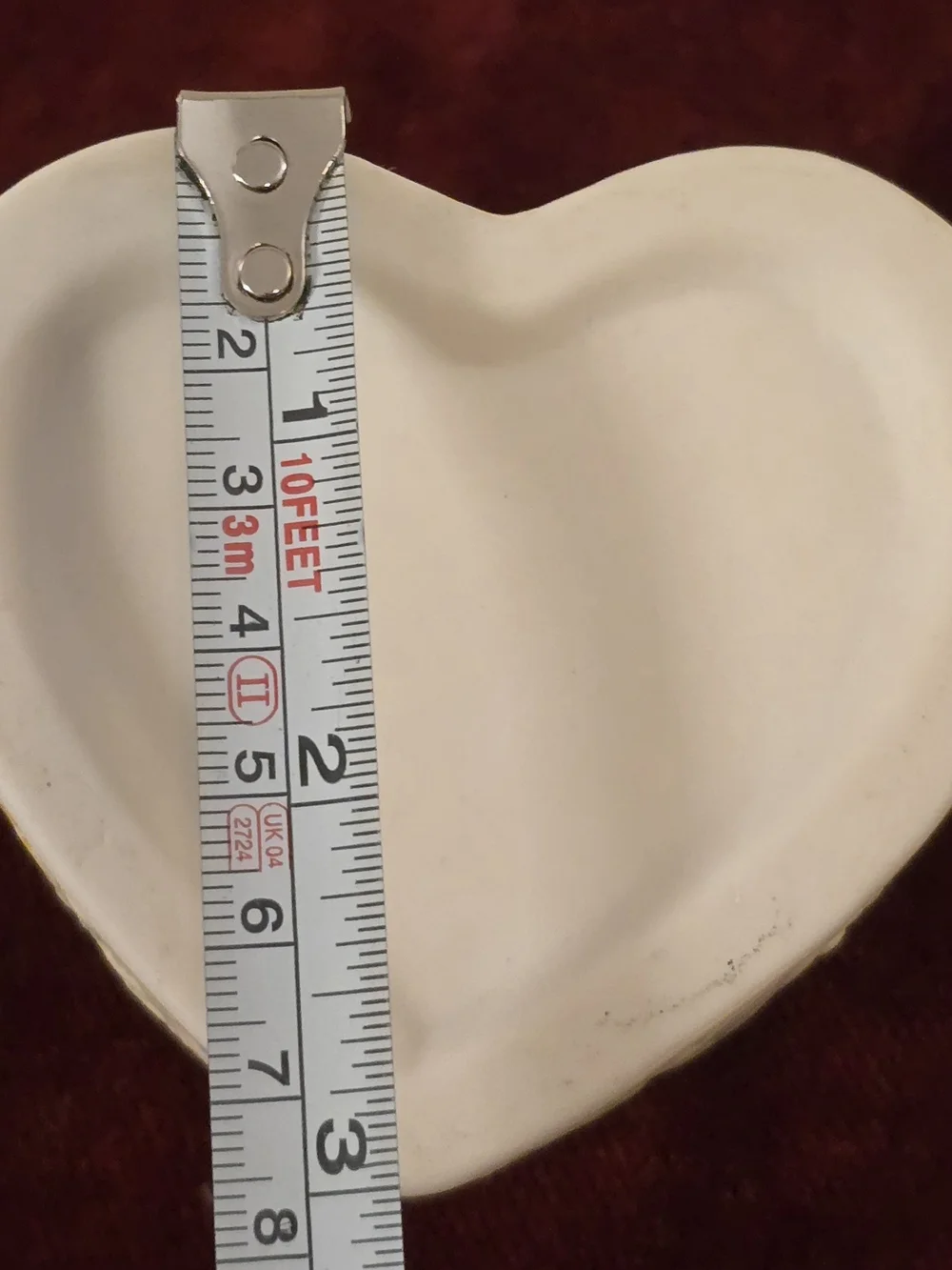 Vintage Cottagecore Bisque Porcelain Heart Shaped Trinket Box Scent Diffuser
